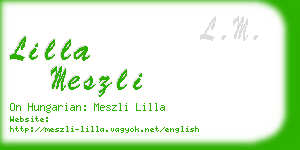 lilla meszli business card